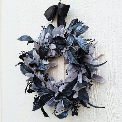 Glam Black Halloween Wreath