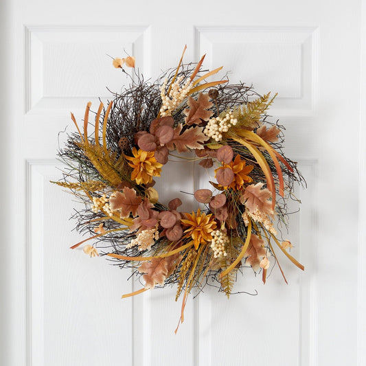 Autumn Dahlia Wreath