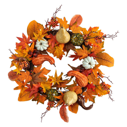 Pumpkin & Gourd Wreath