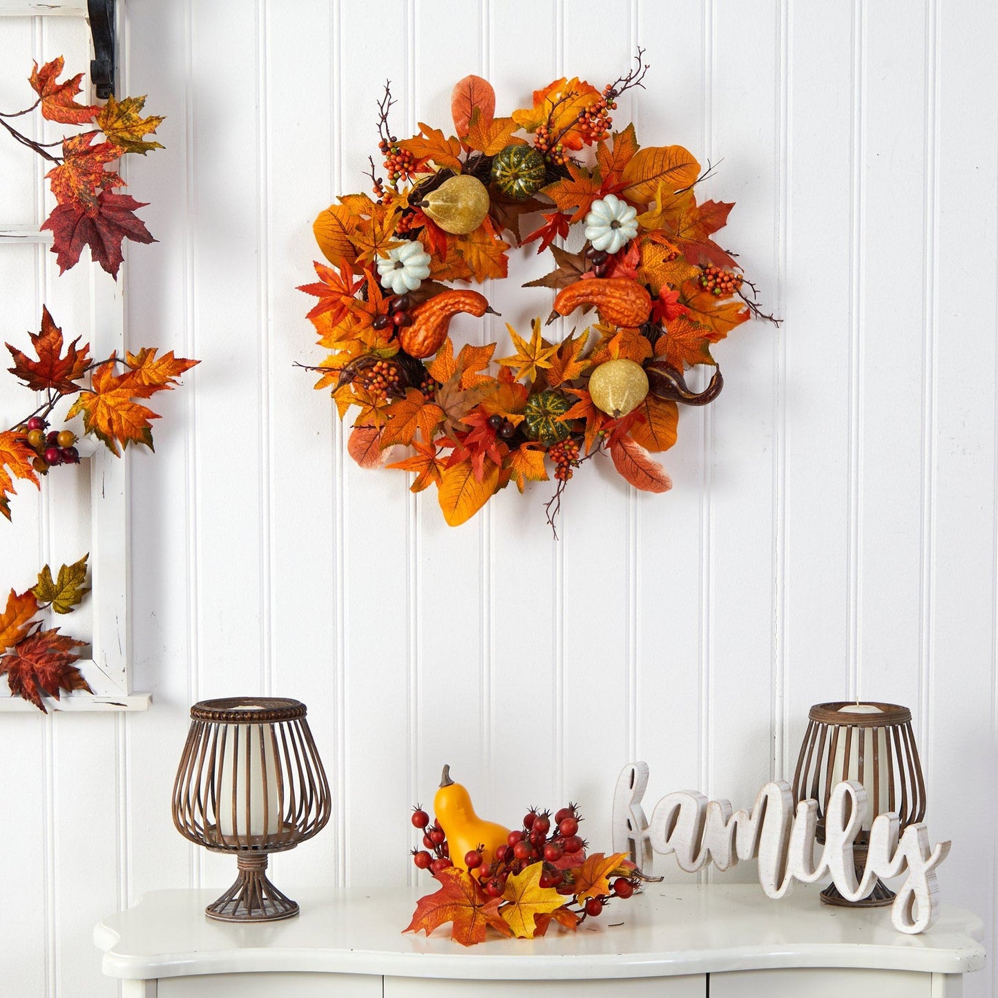 Pumpkin & Gourd Wreath