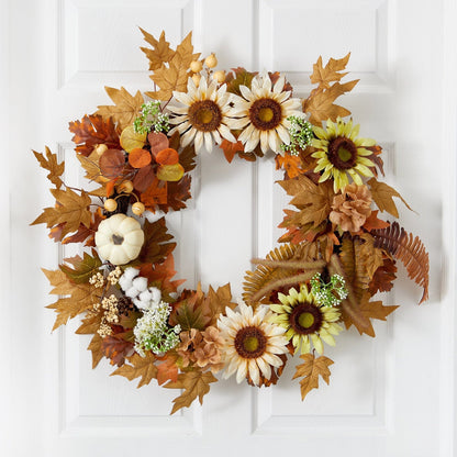 Sunflower & Pumpkin Wreath