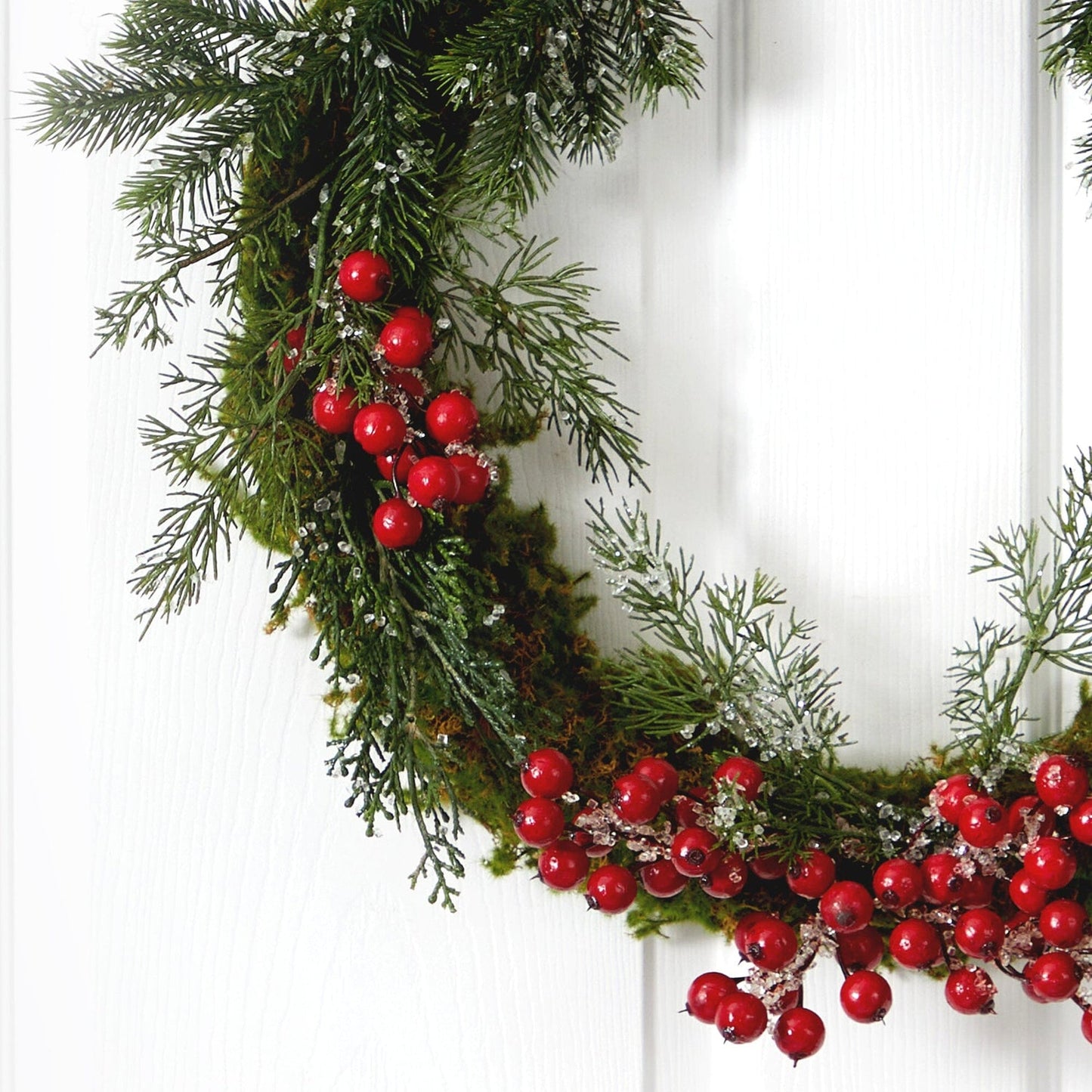 Iced Pine & Berries Wreath