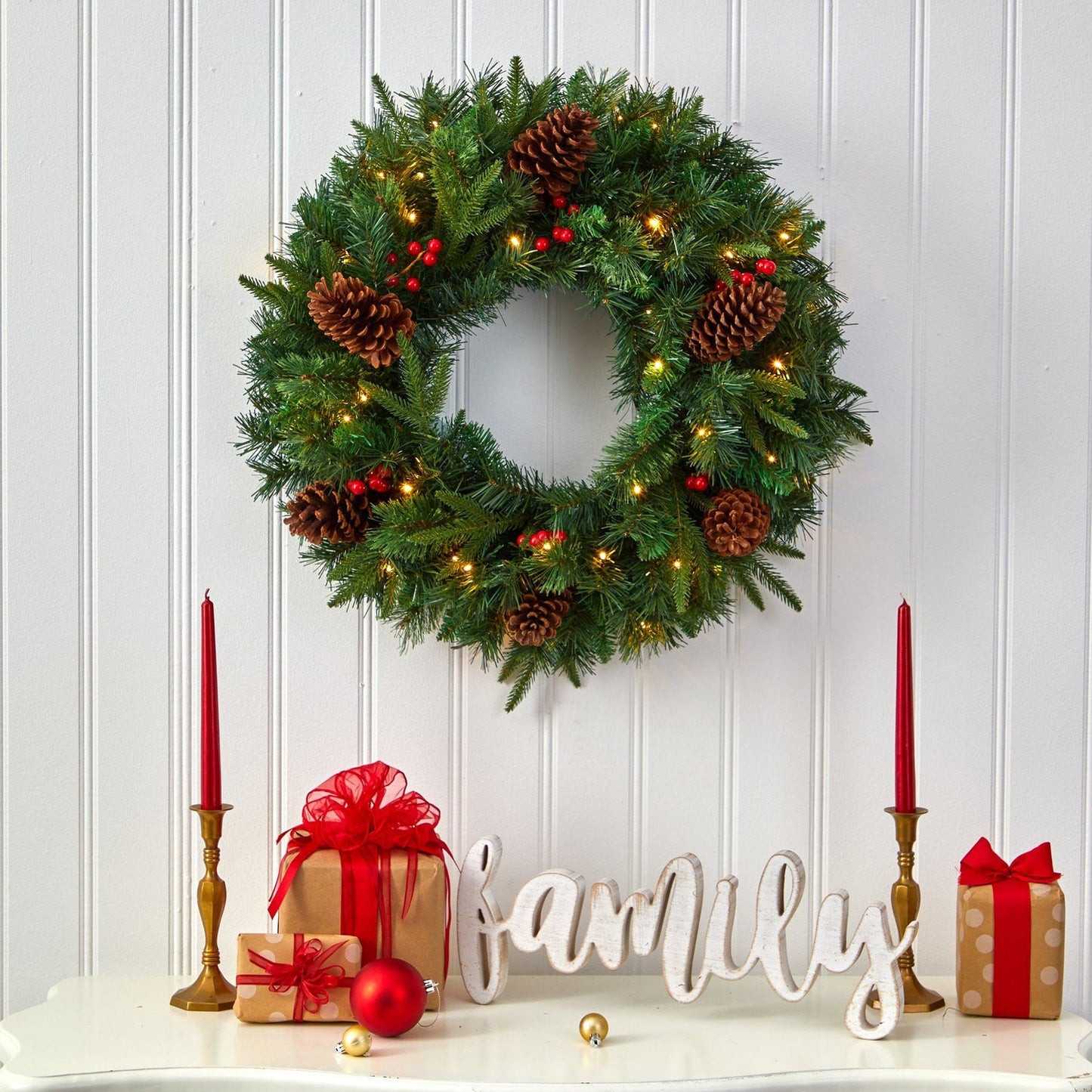 Pine Wreath w/ Berries