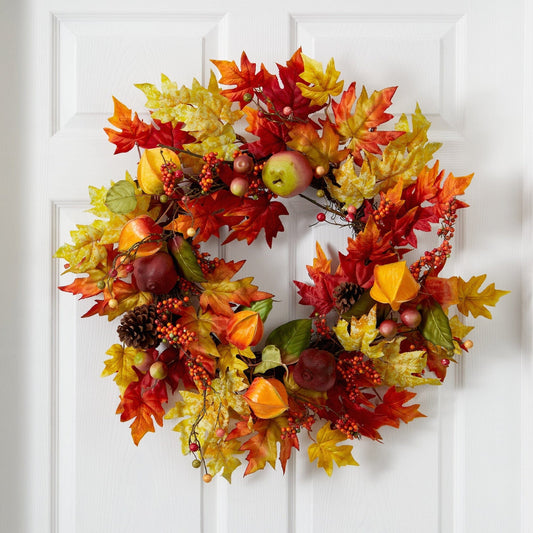 Maple Leaf & Berries Wreath