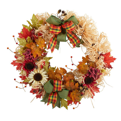 Harvest Sunflower & Maple Wreath