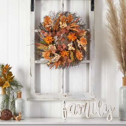 Autumn Dahlia Wreath