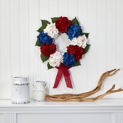 Americana Hydrangea Wreath