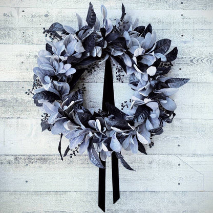 Glam Black Halloween Wreath